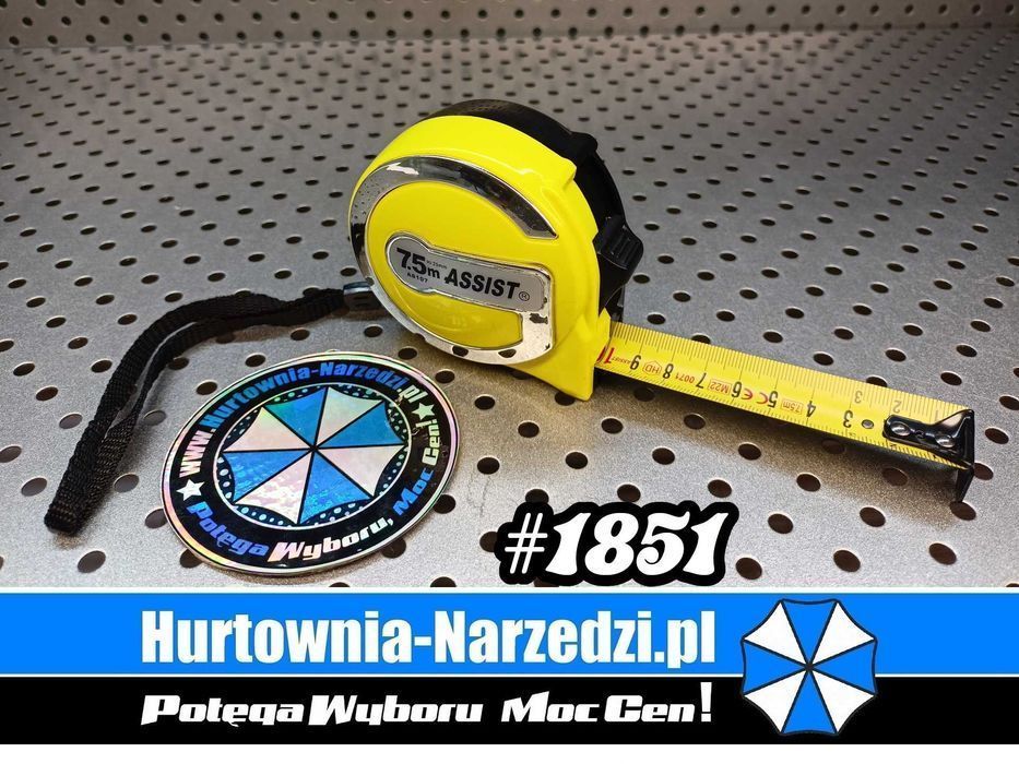 Miara zwijana 7,5m x 19mm GR.0,14mm Taśma miernicza miarka miara 7,5m