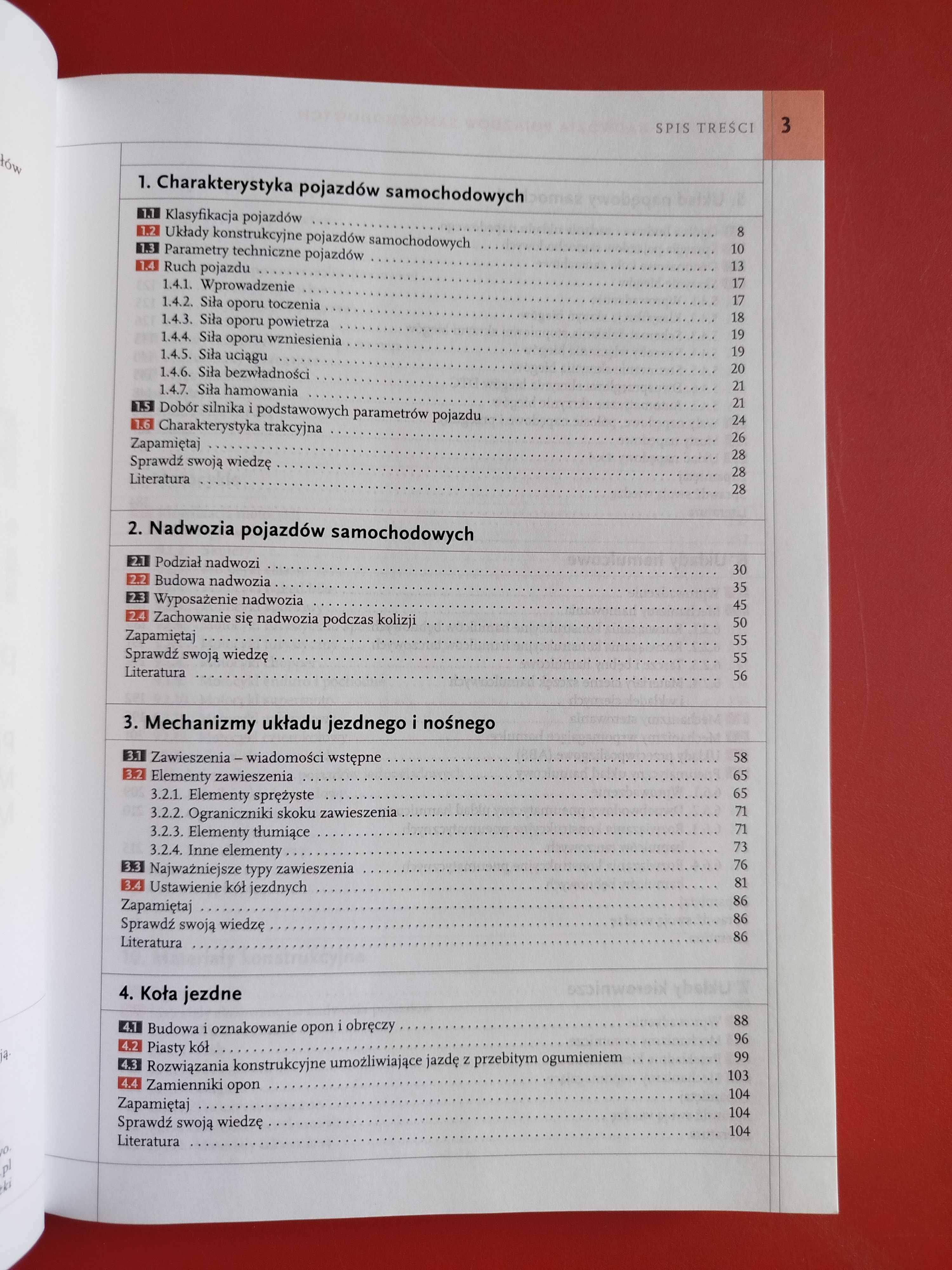 Podwozia i nadwozia pojazdów samochodowych, podręcznik, Wieczorek