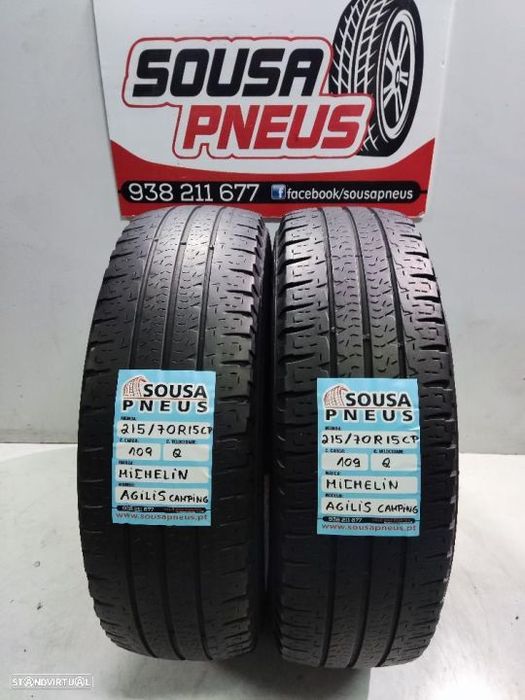 2 pneus semi novos 215-70r15 michelin - oferta dos portes 90 EUROS