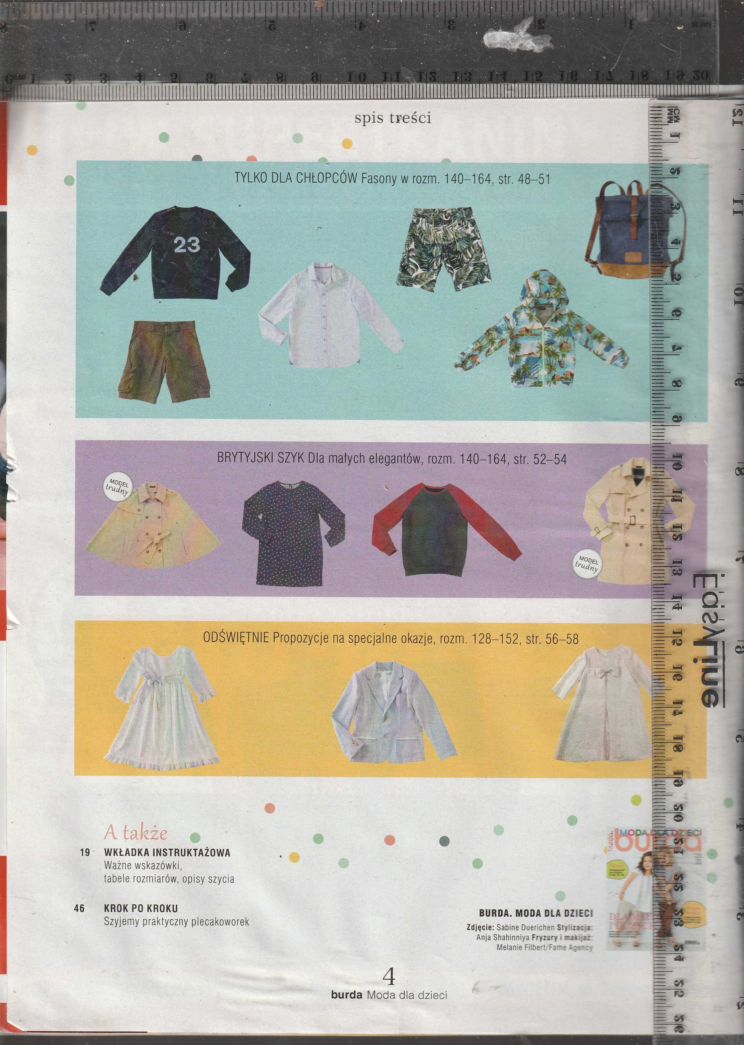 Burda 1/2018 Moda dla dzieci.