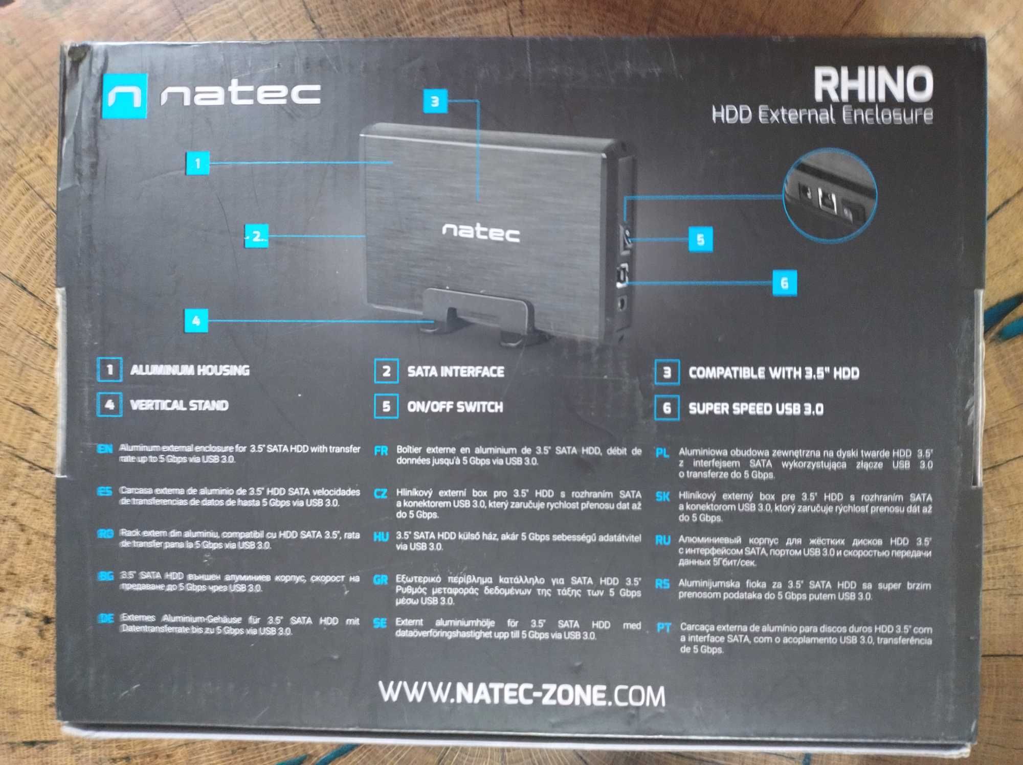 Dysk zewnętrzny natec 3.0 1TB; HDD 3,5