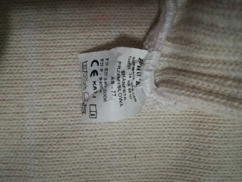 Skarpety BHP przemysłowe z bawełny As-77