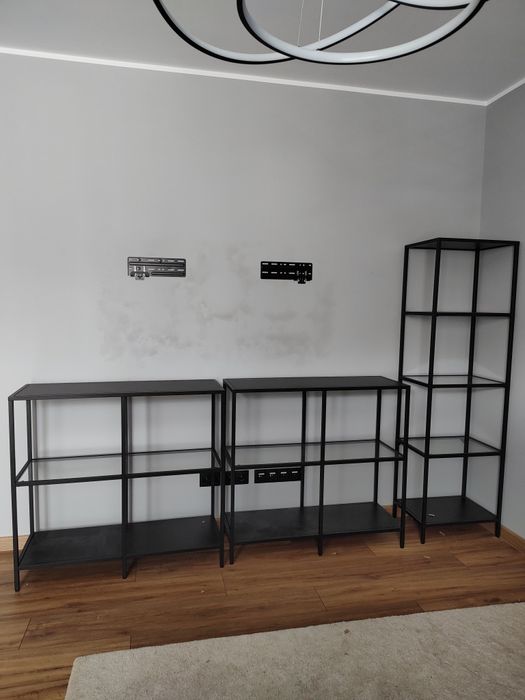 IKEA Vitssjo zestaw mebli regały szklane 3szt