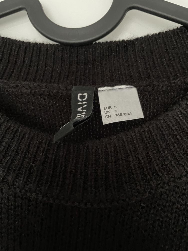 Nowy Sweter/sweterek z miękkiej dzianiny H&M rozm S czarny