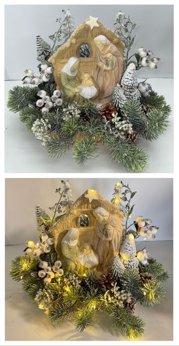 Stroik świąteczny szopka Bożonarodzeniowa Święta Rodzina