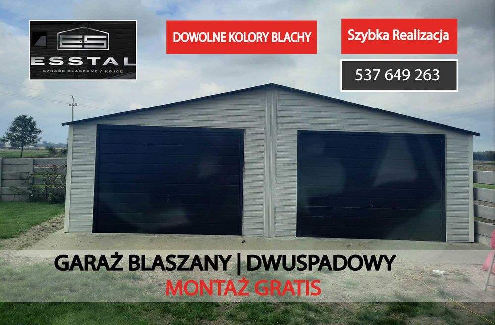 Garaż Blaszany-Blaszak | Wiata  | Garaże | Wiaty | Schowek| - ESSTAL*