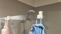 Haczyki do ręczników na szklaną ścianę prysznicową - 4 sztuki