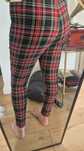 Spodnie w kratę wiskoza pants punk rock proste Zara 40/L