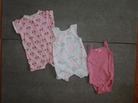 3 sztuki rampersy i body na ramiaczkach 74 disney baby so cuite ergee