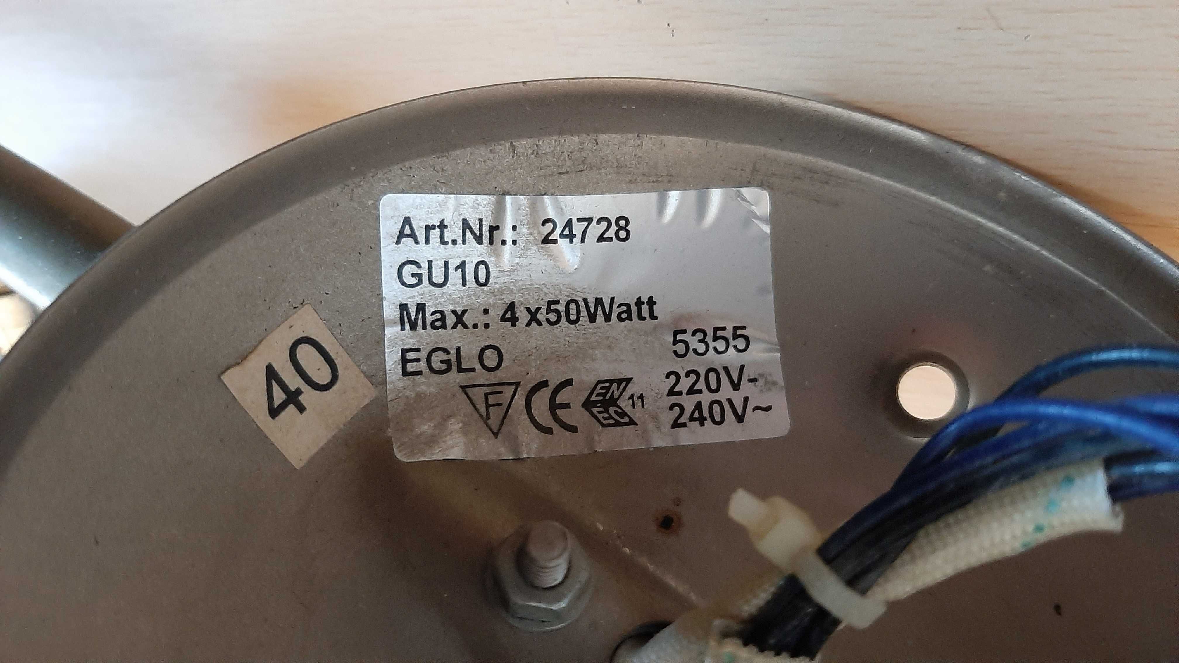 Lampa sufitowa wisząca świetlna oświetlająca ozdoba klinkier 4 halogen