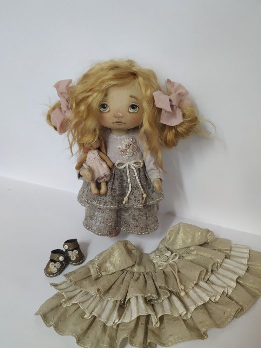 Текстильная кукла  Настя Интерьерная кукла