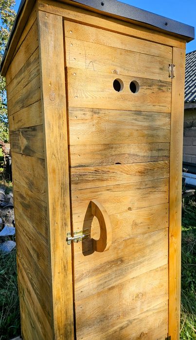 Wc toaleta budowlana  wychodek kibel drewniany na działkę budowę