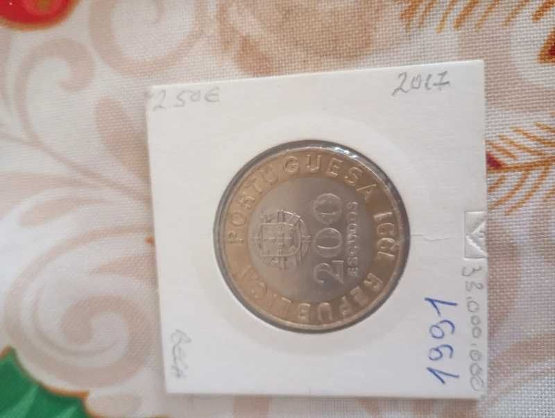 à venda:
moeda Portugal 200 escudos Garcia de Prata de 1991.