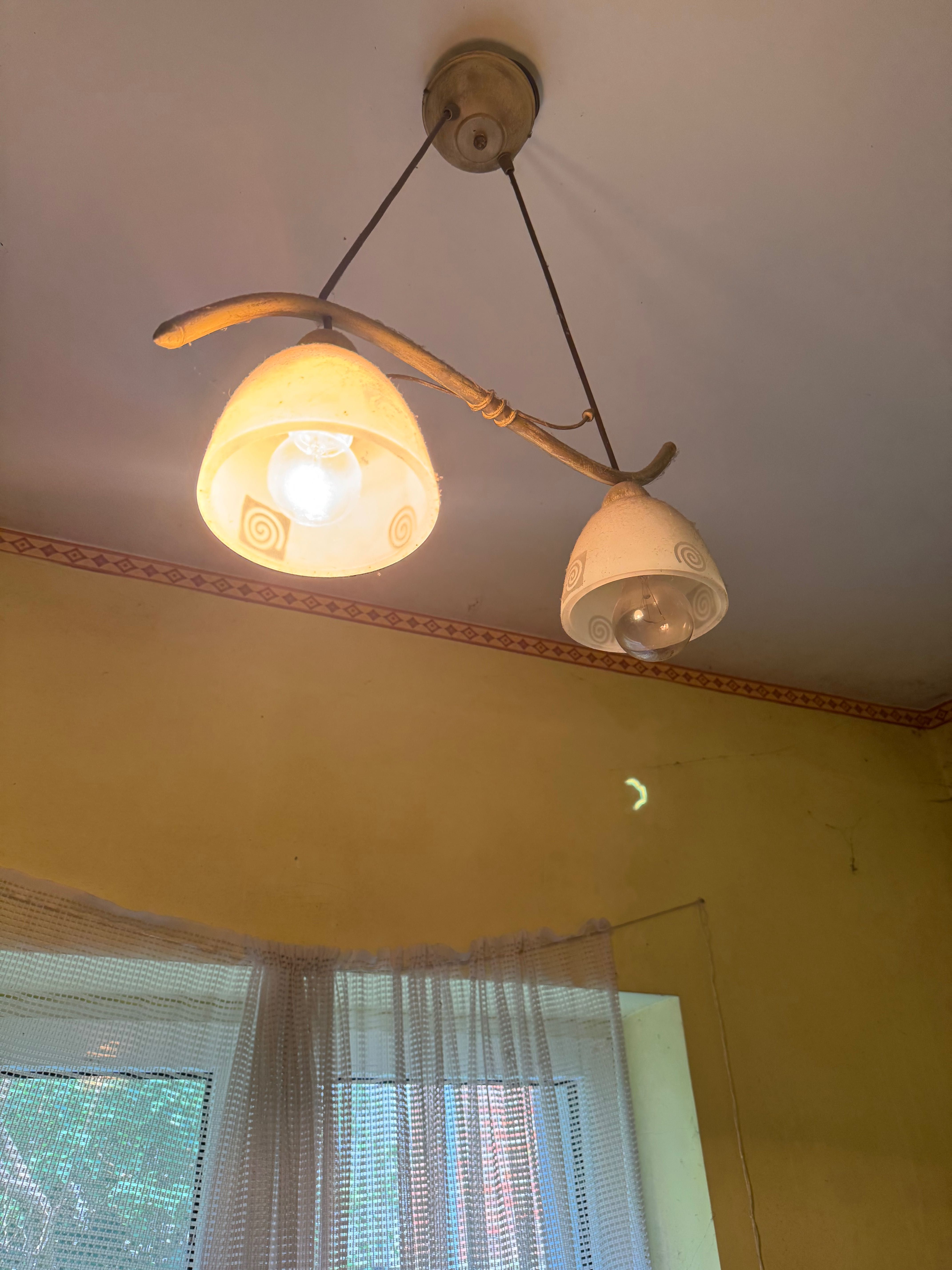 Lampa wisząca 2 klosze