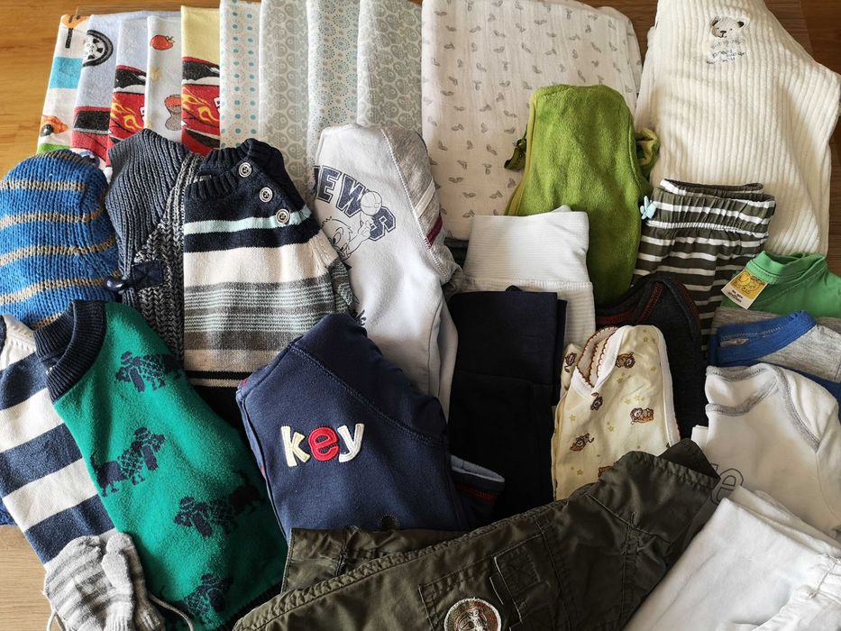 30 sztuk-paka ubranek dla chłopca w rozmiarze 56-68