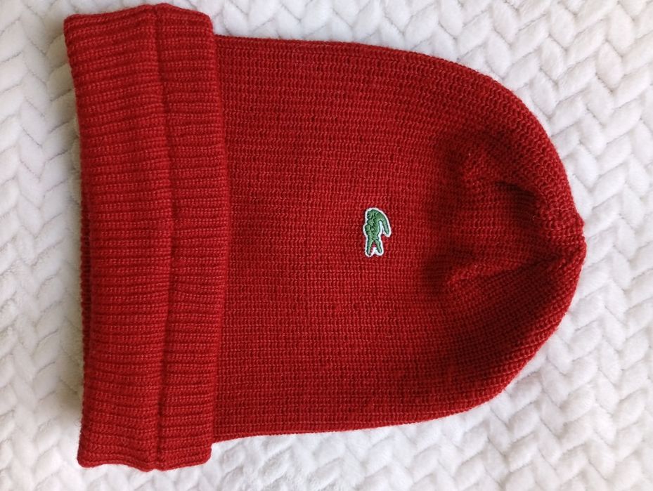 Шапка оригинал Lacoste шерст Котон