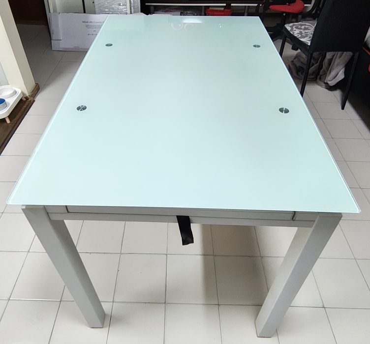 Mesa extensível tampo Vidro