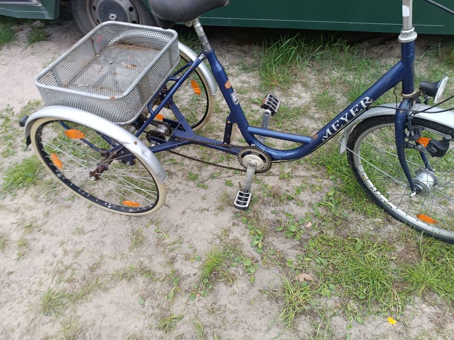 Rower trzykołowy trójkołowy mechanizm różnicowy