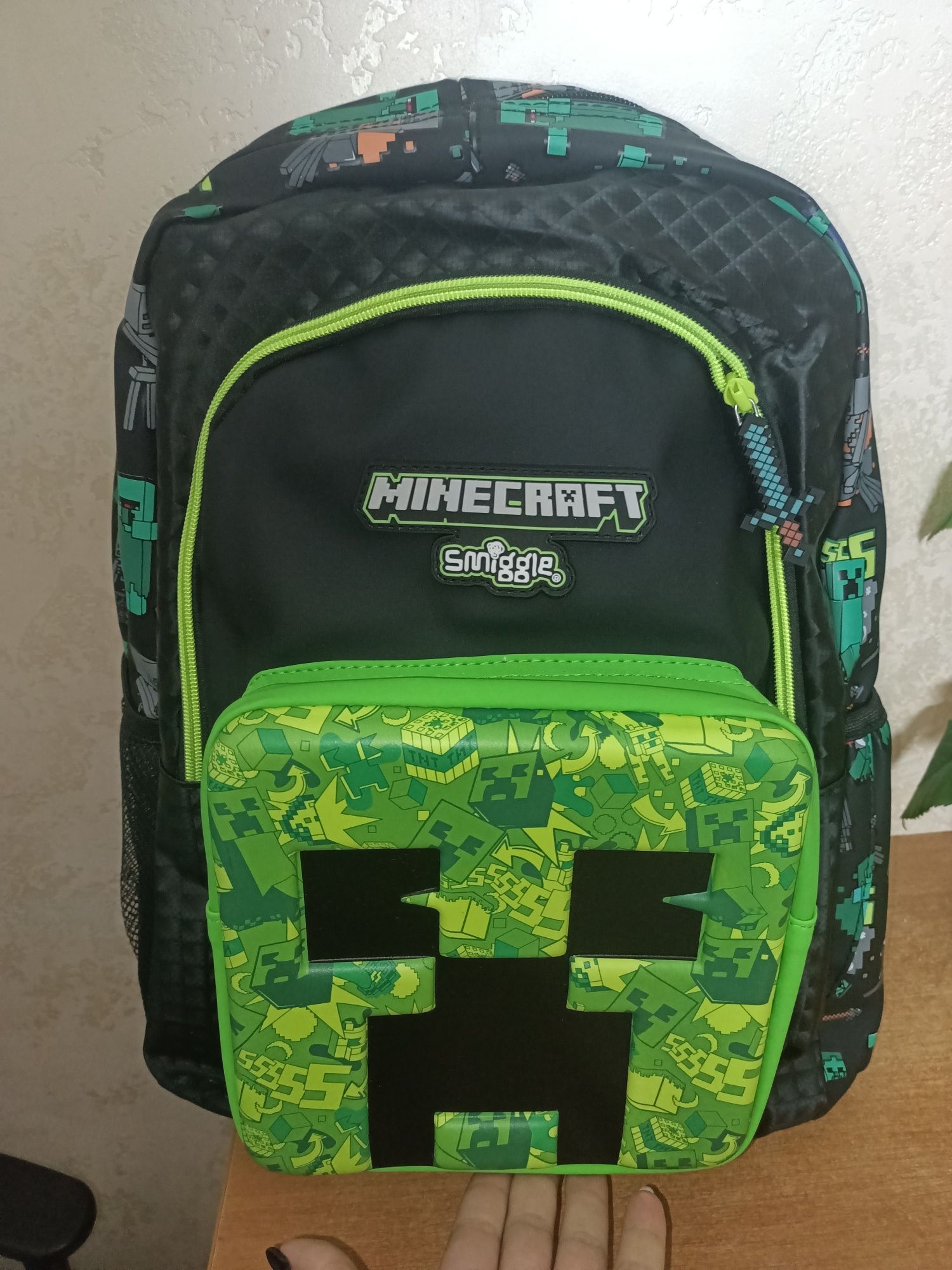 Школьный рюкзак minecraft. Лучший подарок для школьников. Хит! Крипер.