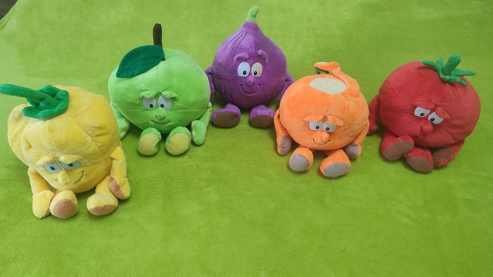 М'які іграшки овочі та фрукти ціна за 5 шт