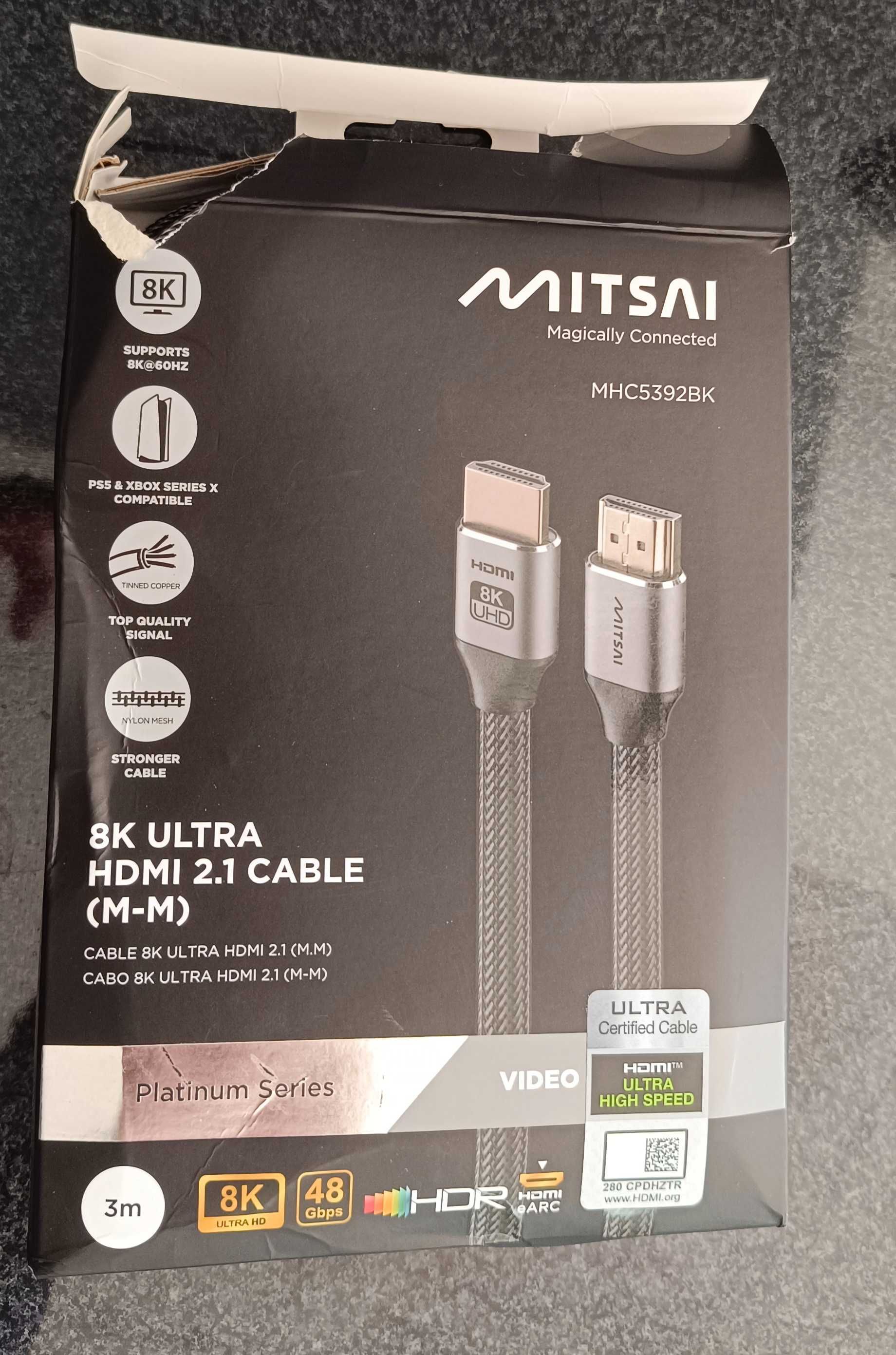 Cabo HDMI Mitsai 8K 3M