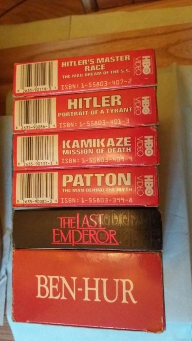 Kasety VHS Hitler Patton Kamikaze Ben Hur There Last Emderor