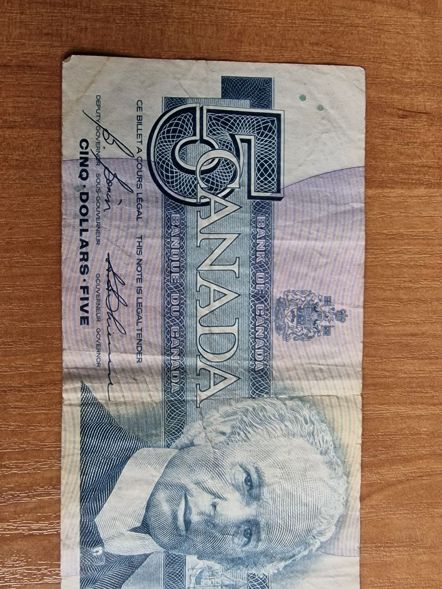 5 dolarów kanadyjskich 1986
