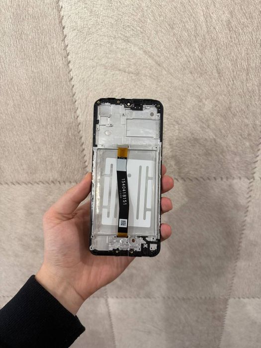 Дисплей Samsung Galaxy A22 с рамкой экран и сенсор, чёрный