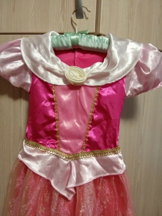 Платье карнавальное Спящая красавица Аврора 7-8 лет р.128