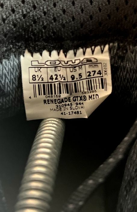 Ботинки Lowa Renegade Gore-Tex Mid Оригинал Мембрана