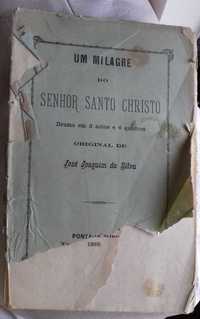 Livro "Um Milagre do Sr. Santo Christo" de José Joaquim da Silva, 1885