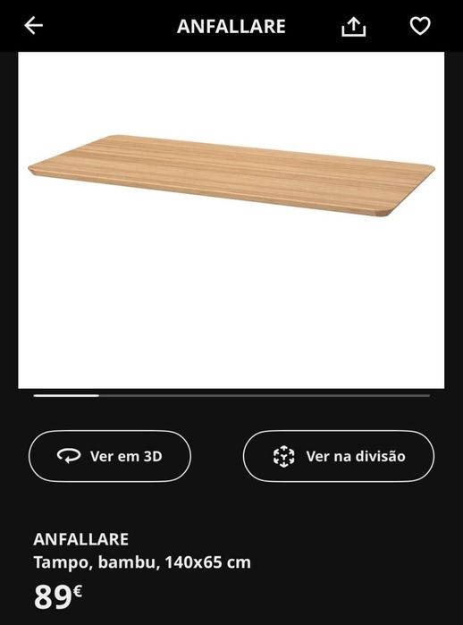 Secretária IKEA - gama ANFALLARE