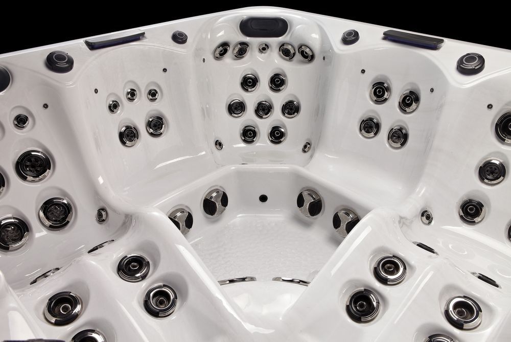 Jacuzzi z Hydromasażem 5 Osób Lavaspa 60Dysz 3Pompy Balboa Biała Perła