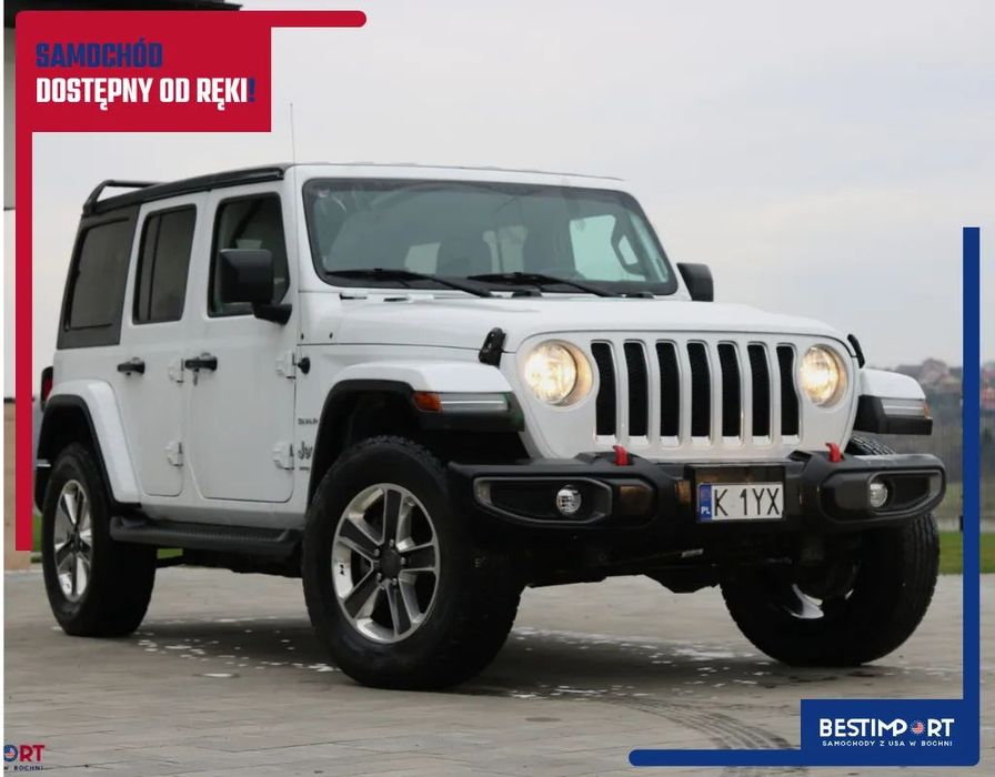 Jeep Wrangler Unlimited Sahara 3.6L PENTASTAR 4x4 2018 61000km - od ręki na placu PL