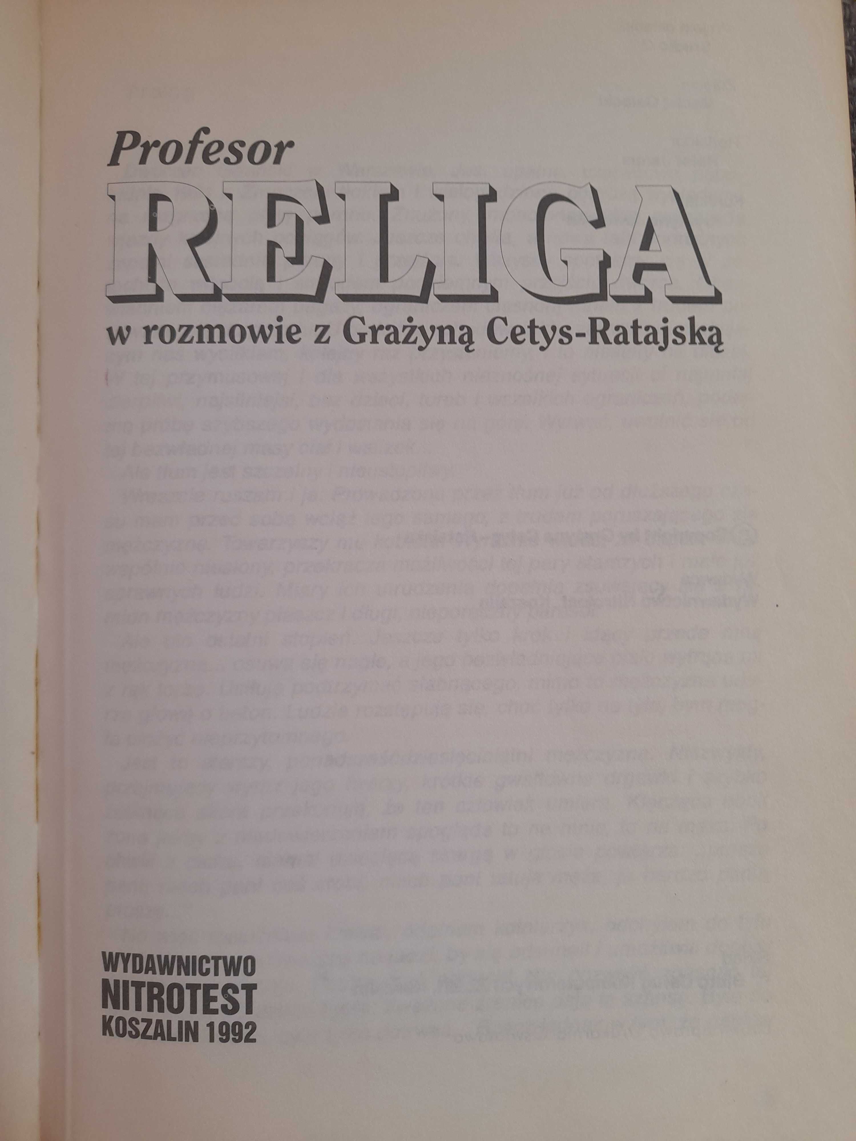 Profesor Religa Grażyna Cetys-Rajska