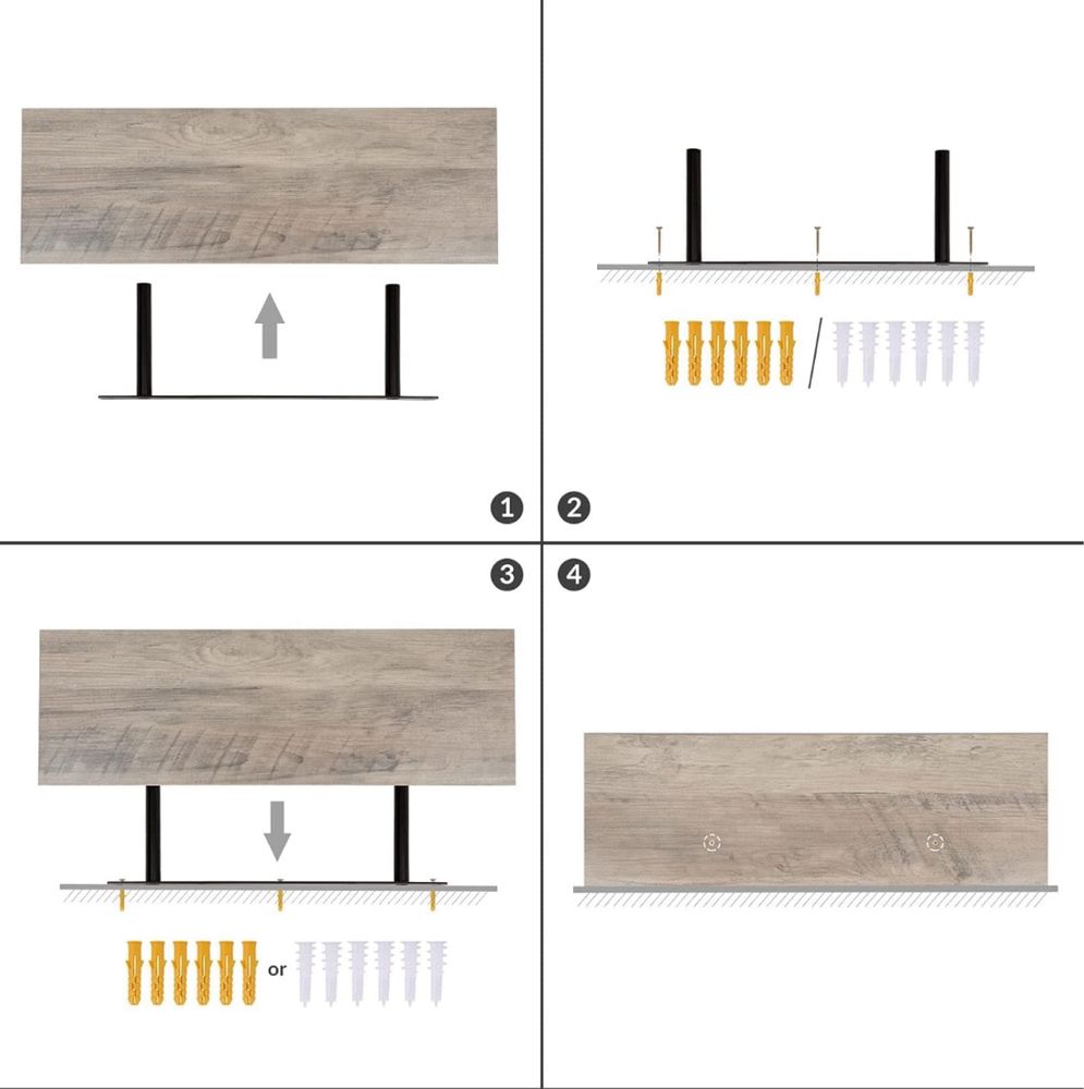 Zestaw 2 półek 60x20x4 cm NOWE!!!