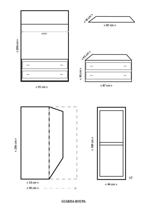 Mobiliário Quarto/studio completo (cama, secretária, guarda-roupa)
