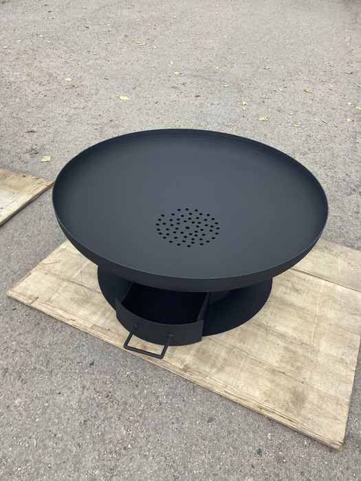 Костровая чаша, уличный камин ELLIPSE 02 c крышкой в комплекте