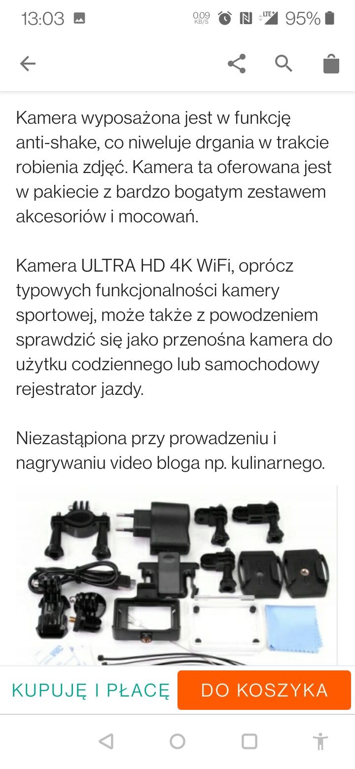 Kamera sportowa Andoer