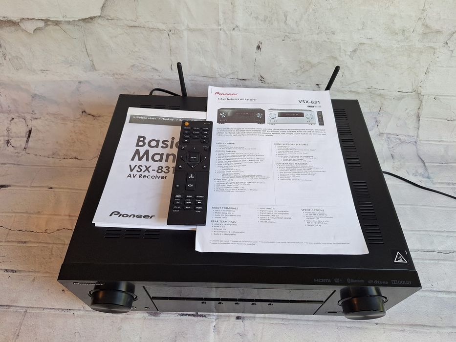 Amplituner 5.2 Pioneer VSX-831  130W 4k HDCP2.2  Hi-Res wifi Bluetooth