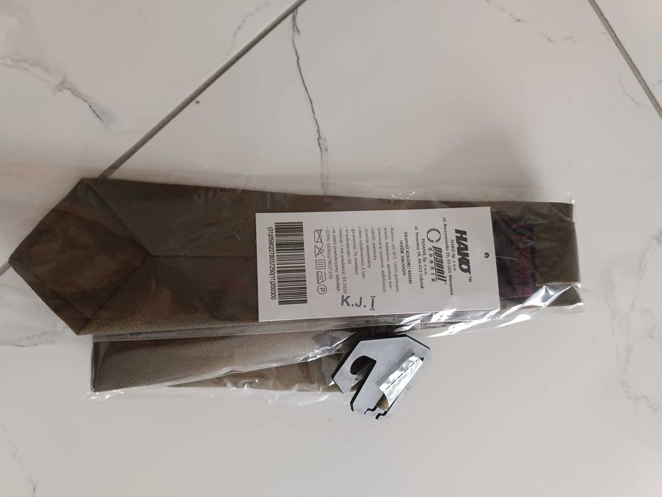 Krawat koloru khaki wz 306/MON nowy