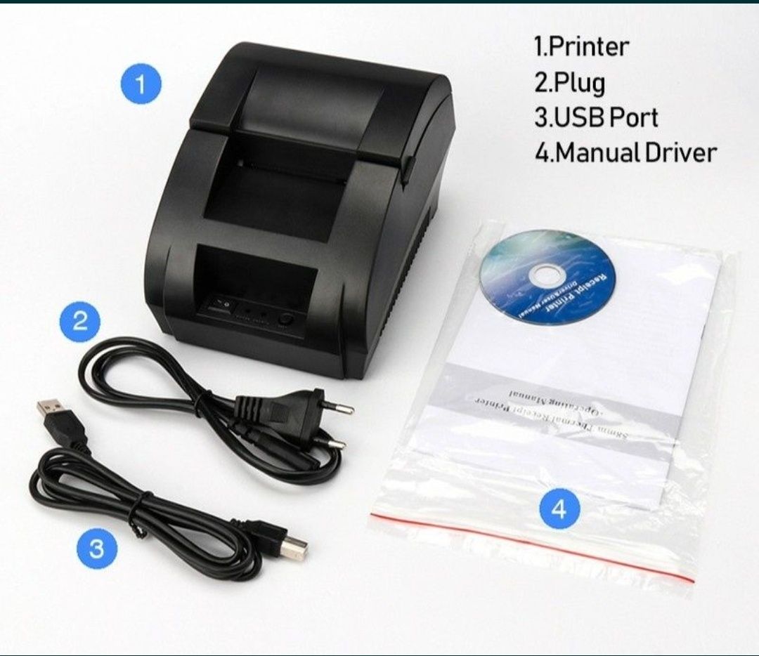 Термальный чековый принтер термопринтер POS-5890K