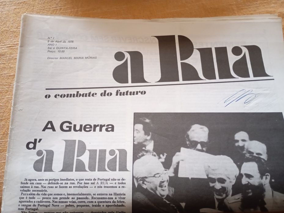 Jornal direita A RUA de 1976 a 1981 cada exemplar 5€