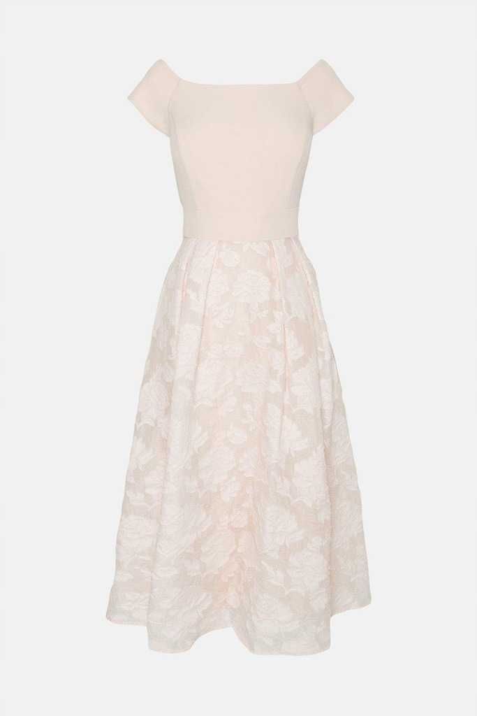 COAST 42 XL jasno Różowa NOWA elegancka sukienka koktajlowa midi LUX
