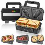 Cumeod Sandwichmaker 3w1 1200W Wafle Grill Kanapki LED Chłodny Uchwyt