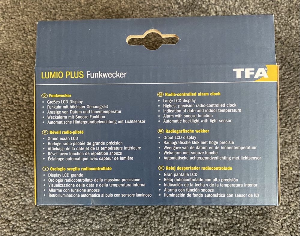 Zegar Budzik TFA Dostmann Lumio Plus