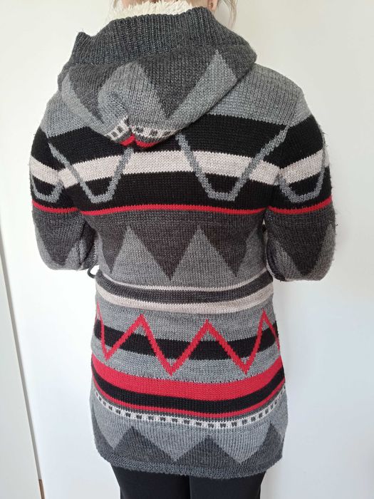 Sweter wełniany góralski vintage 38