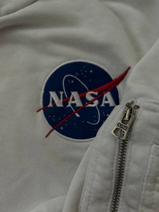 Худі Alpha Industries NASA ІДЕАЛ big logo кофта альфа легіт