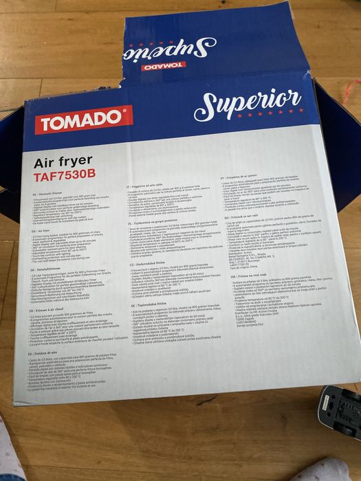 Pudelko po air fryer do reklamacji