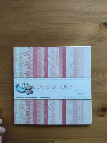 Zestaw papieru do scrapbookingu Love story Galeria papieru 15x15cm